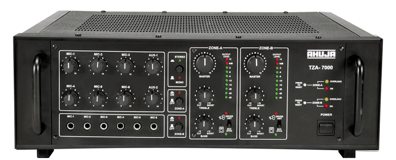 TZA-7000 - 2 ZONE PA MIXER AMPLIFIER