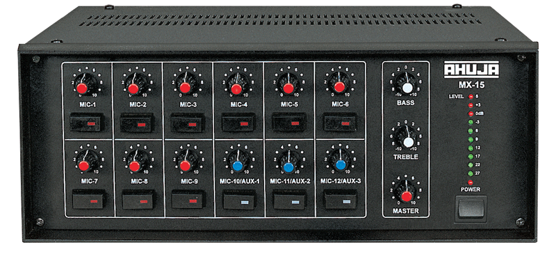 MX-15 - AC & 12V DC Operation - AUDIO MIXER
