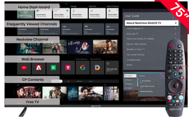75 Inch WBNV4K075U Web OS Smart HD TV