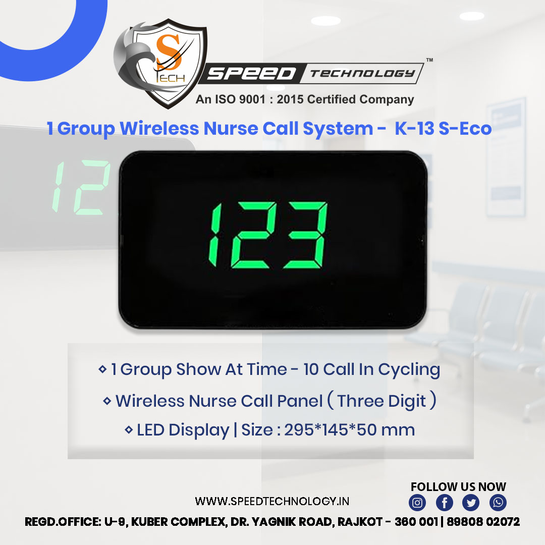 3 DIGIT WIRELESS NURSE CALL PANEL - 1 GROUP  ( K-13 S-ECO )