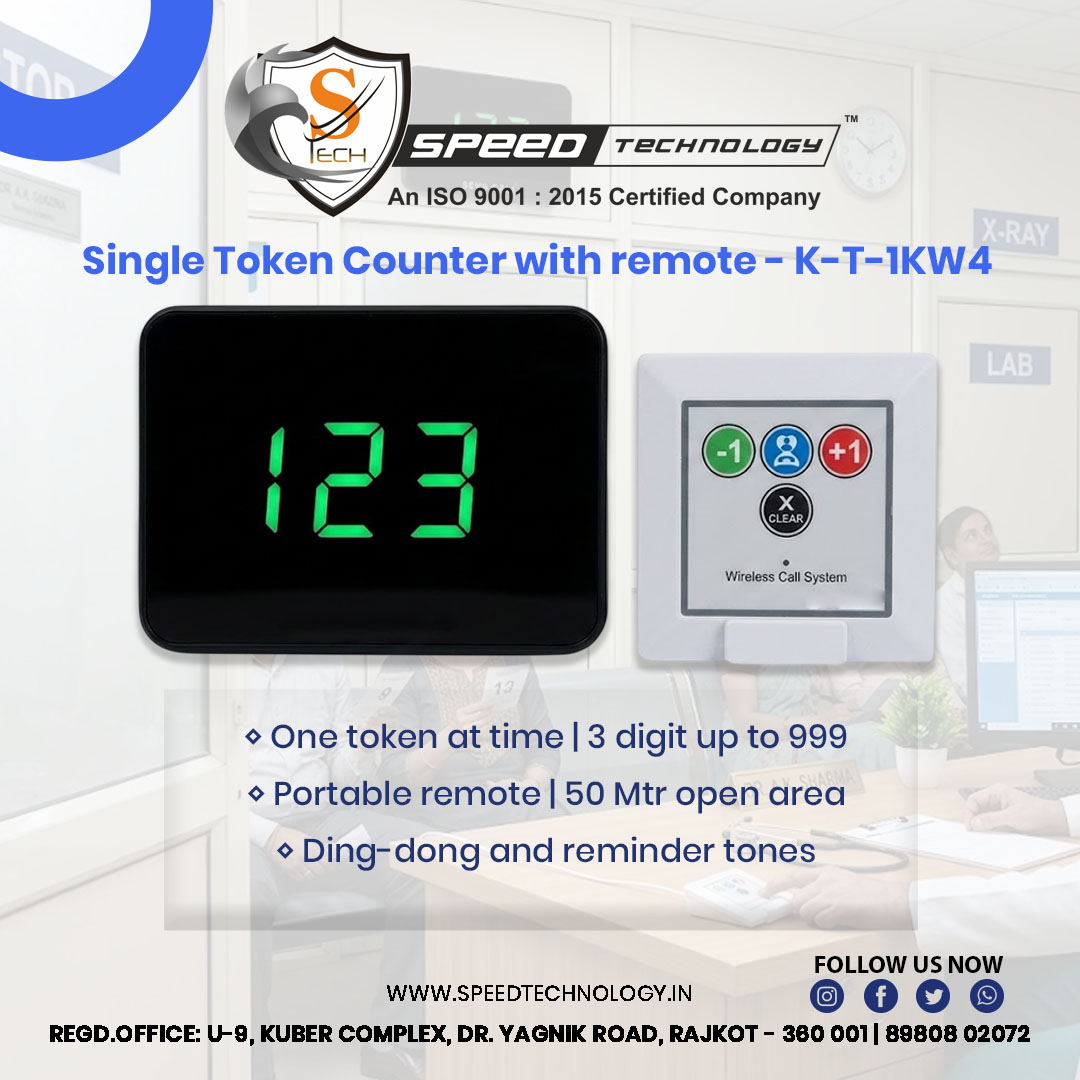 SINGLE TOKEN COUNTER WITH REMOTE ( K-T-1KW4 )