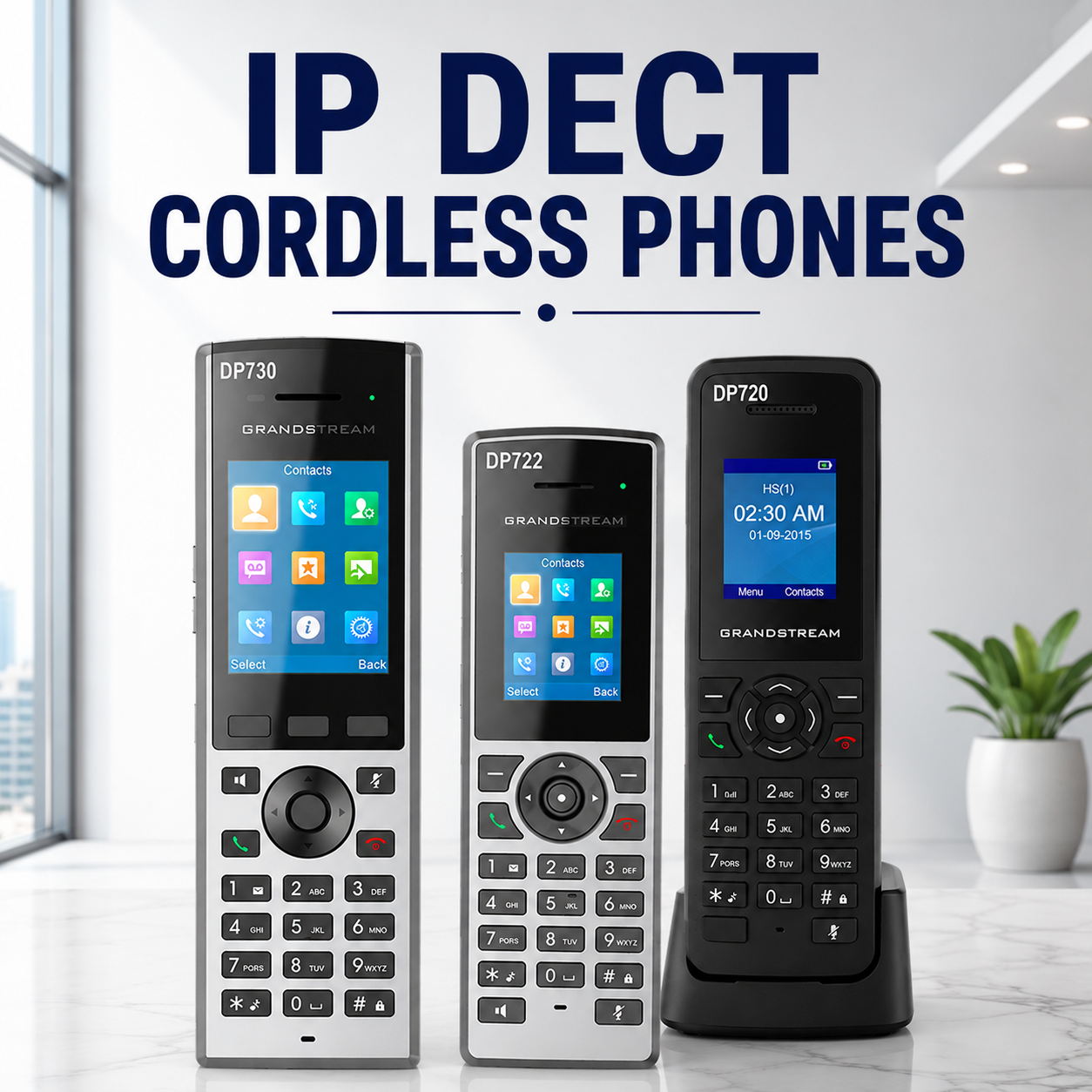 IP DECT CORDLESS PHONES