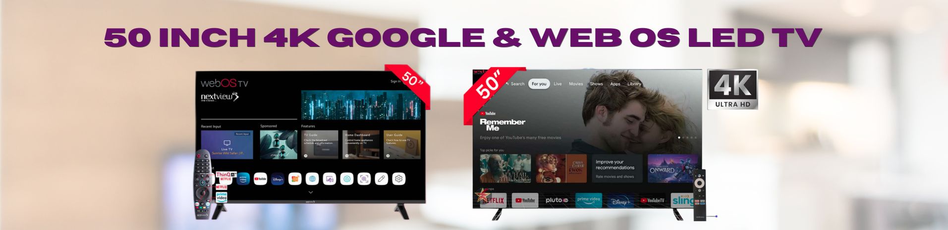 50' 4K GOOGLE & WEB OS LED TV